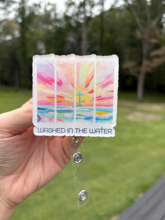 ID Holder/Badge Reel/Popsocket - Washed In The Water