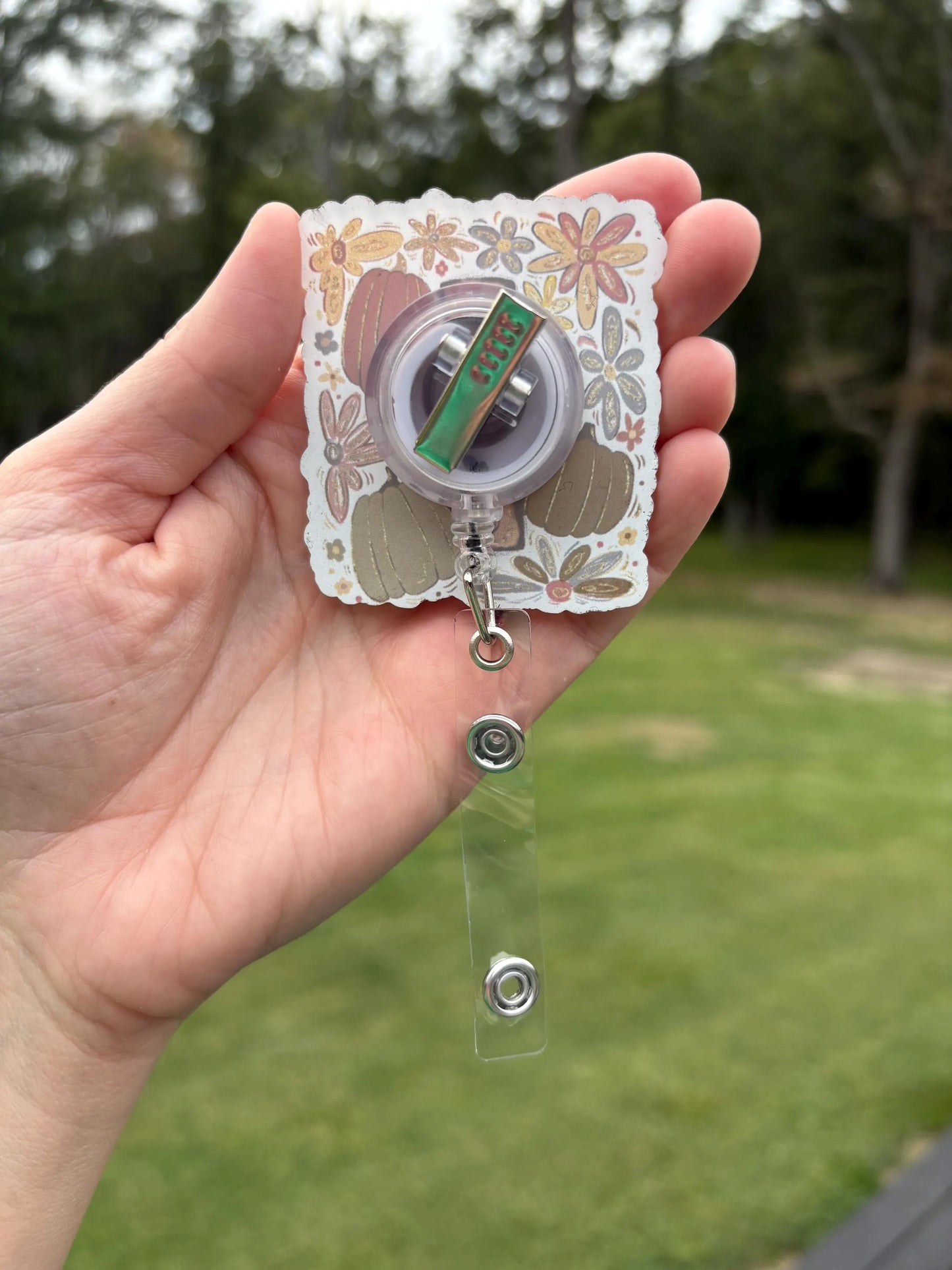 ID Holder/Badge Reel/Popsocket - Fall Cross