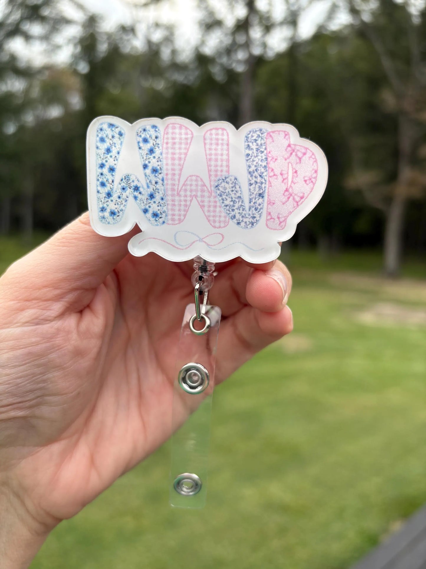 ID Holder/Badge Reel/Popsocket - WWJD