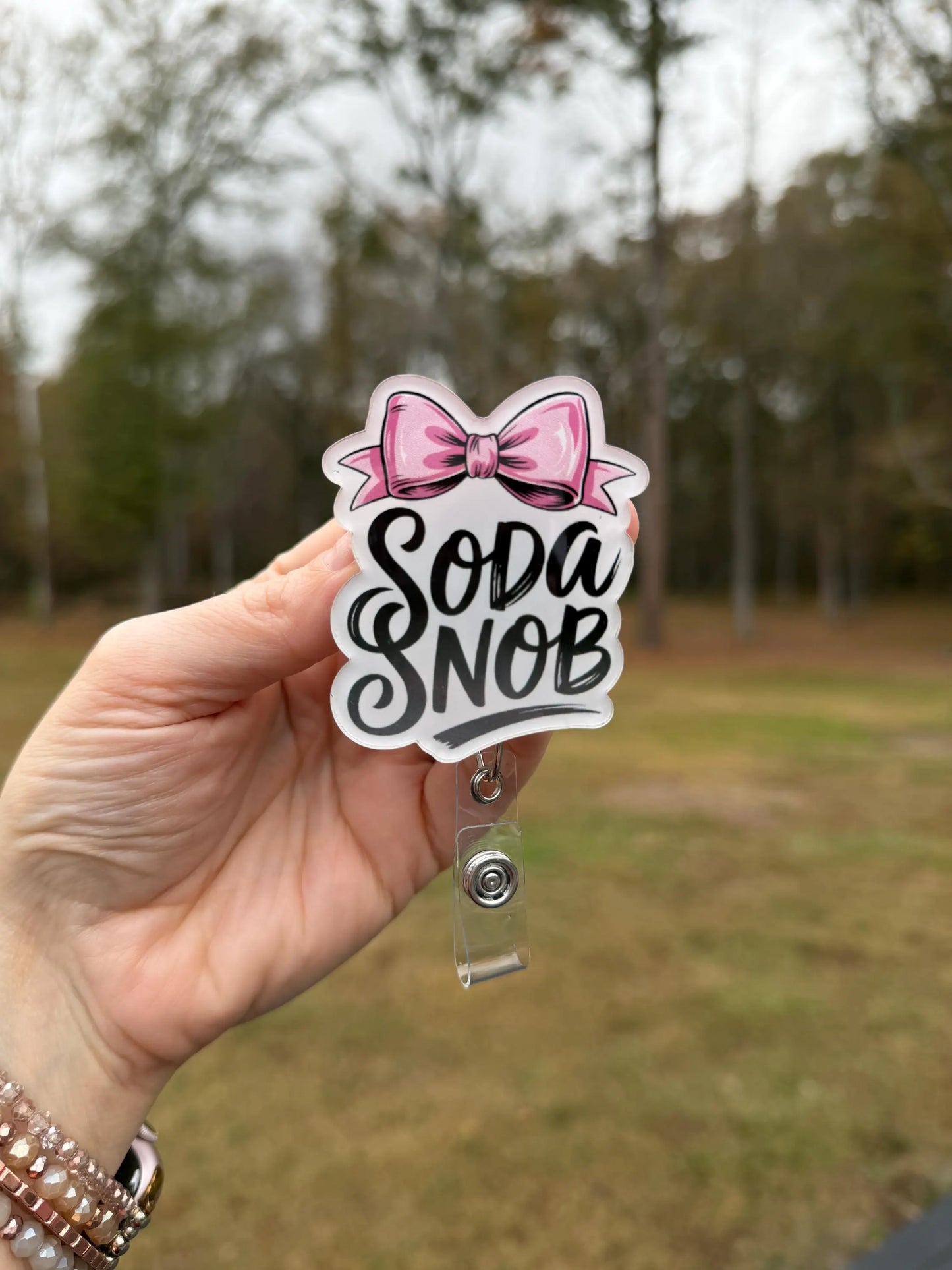 ID Holder/Badge Reel/Popsocket - Soda Snob